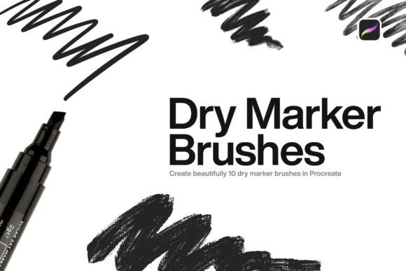 Download 10 Dry Marker Brushes Procreate - Brushes Collection