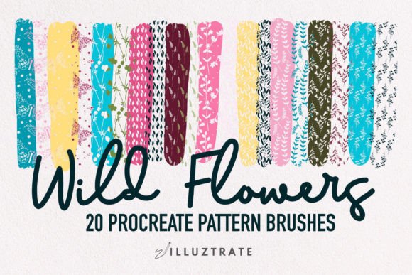 Download Wild Flowers Procreate Pattern Brushes - Brushes Collection