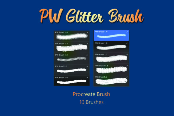 Download Pw Brush Procreate Brush Glitter Brushes - Brushes Collection