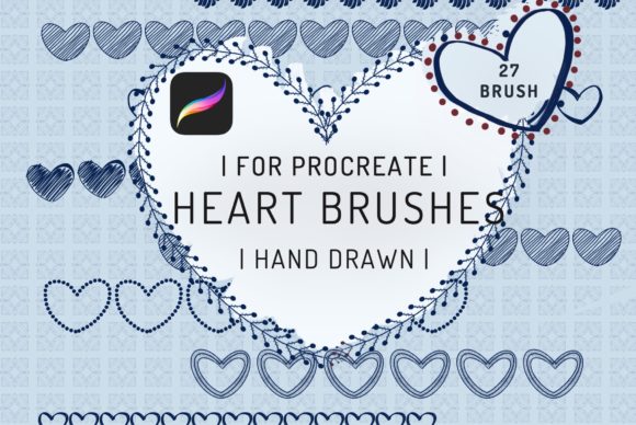 Download 27 Procreate Heart Stamp Brushes - Brushes Collection