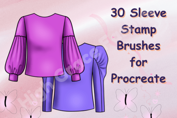 Download 30 Sleeve Stamp Brushes for Procreate - Brushes Collection