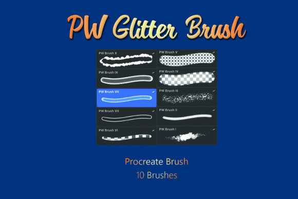 Download PW Procreate Brush - Glitter Brushes - Brushes Collection