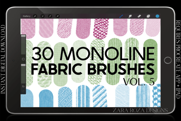 Download Procreate Fabric Texture Brushes Vol. 5 - Texture brush Collection