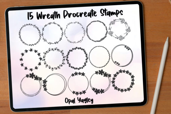 Download Wreath Procreate Brushes - Flower Stamps - Brushes Collection